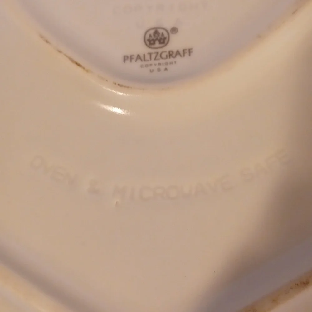 Heart-Shaped Floral Baking Dish Pfaltzgraff Oven And Microwave Safe⁰